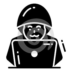 hacker, Protection and security vector icons set cyber computer network business data technology