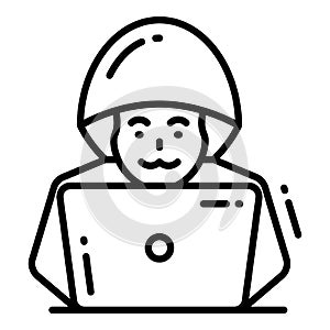 hacker, Protection and security vector icons set cyber computer network business data technology