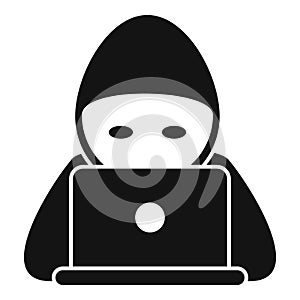 Hacker report icon simple vector. Virus error