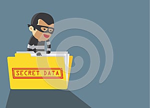 Hacker robbery secret data photo
