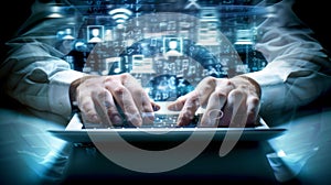The Hacker's Illuminated Keyboard.AI generated image