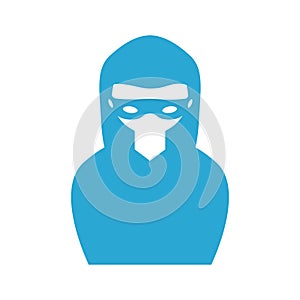 Hacker of security system vector design