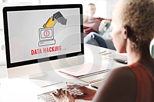 Hacker Spyware Cybercrime Phishing Fraud Concept