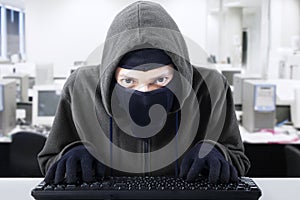 Hacker stealing business information