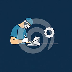 hacker stealing data from laptop