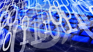 Hacker stealing digital data, computer espionage concept