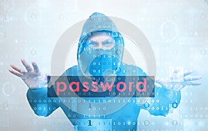 Hacker stealing password