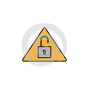 Hacker, system hacked icon. Can be used for web, logo, mobile app, UI, UX