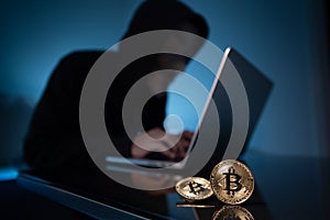 Hacker try to hack bitcoin blockchain system