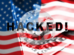 Hacker Typing Hacked Data Alert 3d Illustration