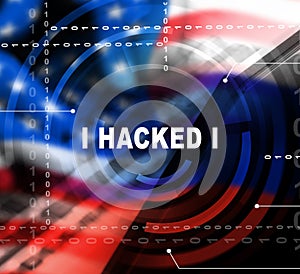 Hacker Typing Hacked Data Alert 3d Illustration