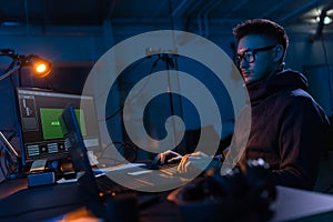 hacker using computer virus for cyber attack