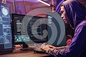 Hacker using ransomware to attack server