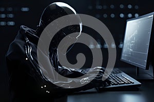 Hacker web cyber war concept. Generative AI