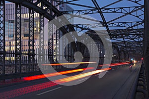 The Hackerbruecke bridge in Munich, Germany