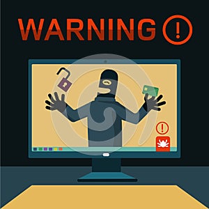 Piratas informáticos atacado computadora 