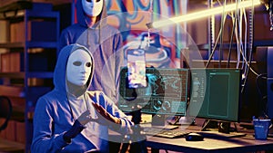 Hackers film ransom video in secret HQ