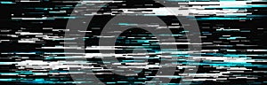Hacking a computer network. Glitch effect background. Distortion of the digital stream. Damaged signal. 3d rendering