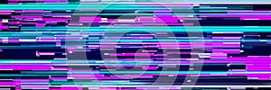 Hacking a computer network. Glitch effect background. Distortion of the digital stream. Damaged signal. 3d rendering