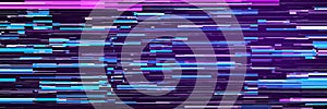 Hacking a computer network. Glitch effect background. Distortion of the digital stream. Damaged signal. 3d rendering
