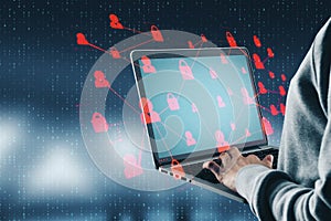 Hacking and computing concept