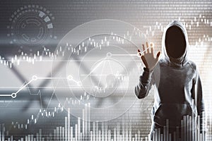 Hacking and criminal concept