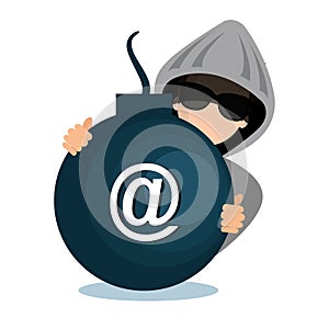 hacking data mail server icon