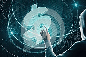 Hacking and e-commerce concept