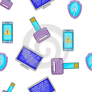 Hacking elements pattern, cartoon style