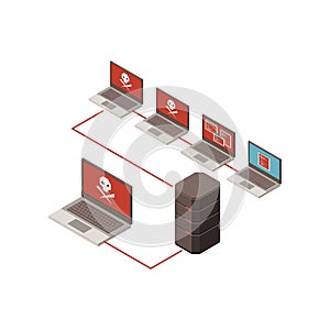 Hacking Isometric Icon