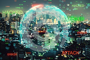 Hacking and malware concept