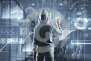 Hacking and malware concept