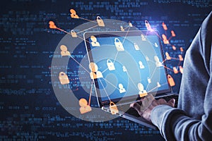 Hacking and malware concept