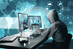 Hacking and phishing concept