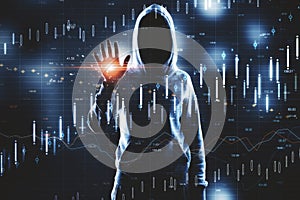 Hacking and stock concept