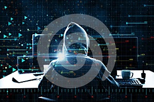 Hacking and technology concept