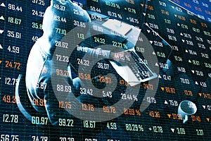 Hacking, technology and profit concept