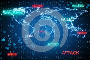 Hacking and theft concept