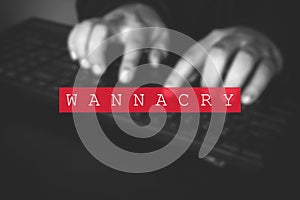 Hacking virus entering in the system. Hacker stealing data