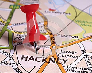 Hackney on a UK Map