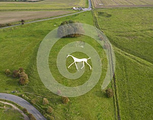The Hackpen White Horse on the Marlborough Downs in Wiltshire