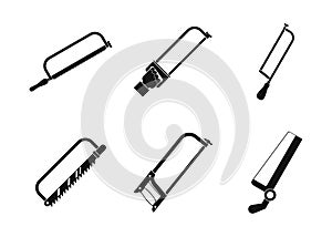 Hacksaw icon set, simple style