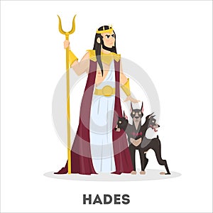 Hades greek god with dog. Ancient history photo