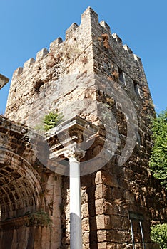 Hadrian Gate in Antalya, Turkey.