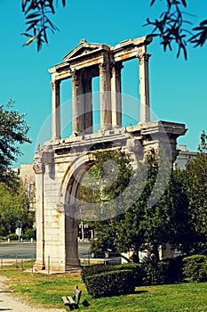 Hadrian`s Arch in Athens