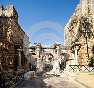 The Hadrian`s Gate in Antalya, Turkey