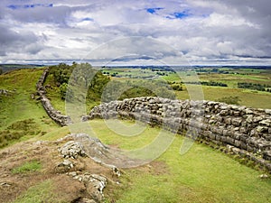 Hadrian`s Wall, Northumberland UK photo