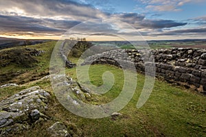 Hadrian`s Wall, Northumberland photo