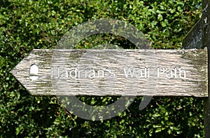 Hadrian's Wall Path Sign.