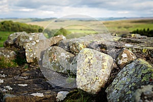 Hadrian`s Wall at Walltown Crags